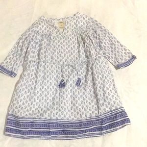 Beach dress white and blue